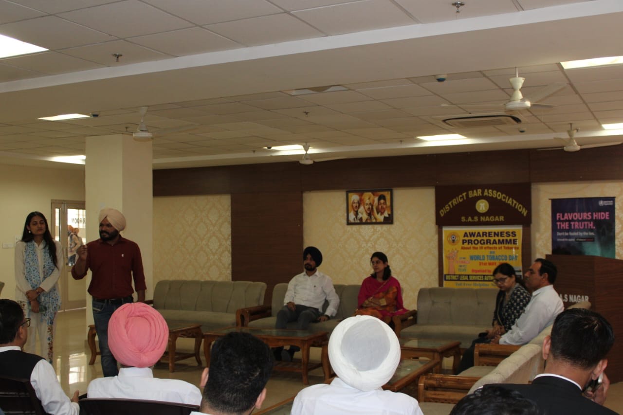 DLSA Observes World No Tobacco Day in Coordination with Advocates at District Bar Room